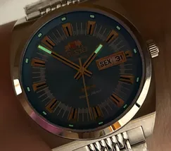 Relógio Orient 3 Estrelas Automático Heritage Safira YN6SS018 Azul Celeste 38,5mm 100m | Taniguchi Relógios - imagem 5