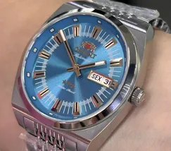 Relógio Orient 3 Estrelas Automático Heritage Safira YN6SS018 Azul Celeste 38,5mm 100m | Taniguchi Relógios - imagem 3