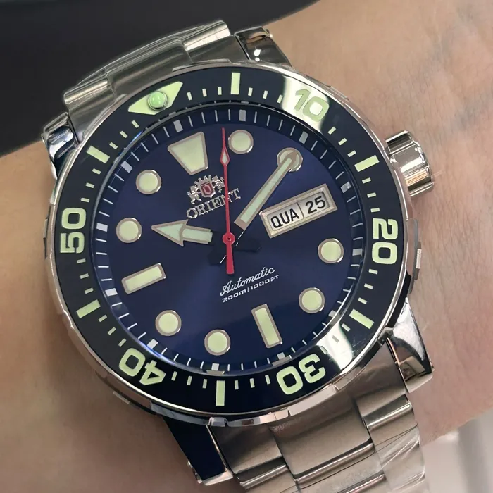 Relógio Orient Poseidon Automático Safirado YN6SS013 Azul Diver 300m 45mm Calibre YN66 | Taniguchi Relógios