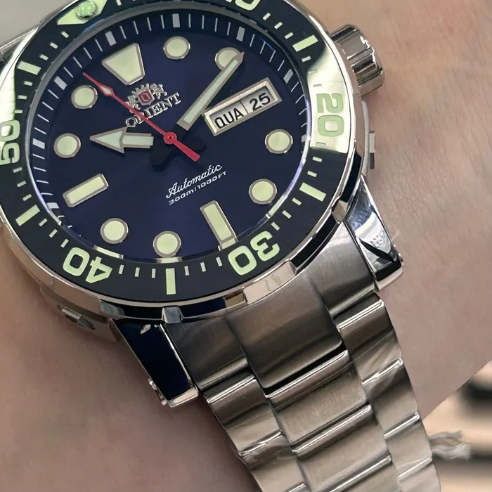 Relógio Orient Poseidon Automático Safirado YN6SS013 Azul Diver 300m 45mm Calibre YN66 | Taniguchi Relógios