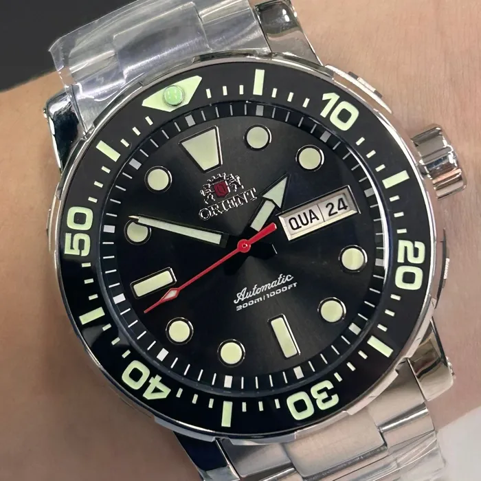 Relógio Orient Poseidon Automático Safirado YN6SS013 Preto Diver 300m 45mm Calibre YN66 | Taniguchi Relógios