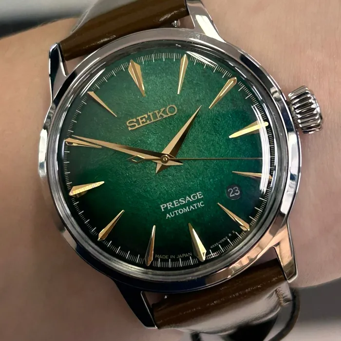 Relógio Seiko Presage Automático Cocktail Time HCB002 Emerald Mist Verde 38,5mm | Taniguchi Relógios