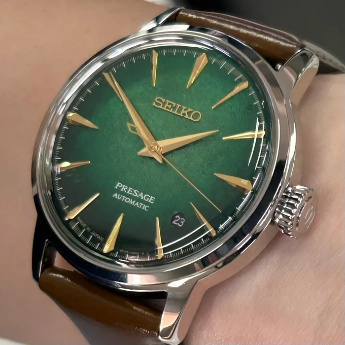 Relógio Seiko Presage Automático Cocktail Time HCB002 Emerald Mist Verde 38,5mm | Taniguchi Relógios