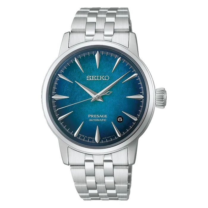 Relógio Seiko Presage Automático Cocktail Time HCB001J1 Crushed Ice Aço 38,5mm | Taniguchi Relógios