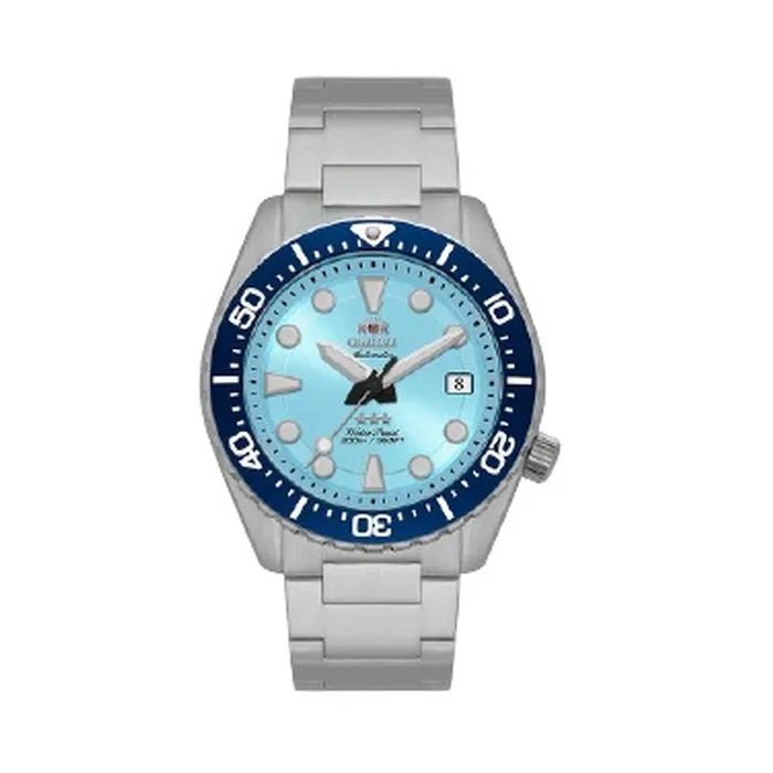 Relógio Orient 3 Estrelas Automático Sports Sea Safira YN6SS011 Azul Celeste 42mm 100m | Taniguchi Relógios