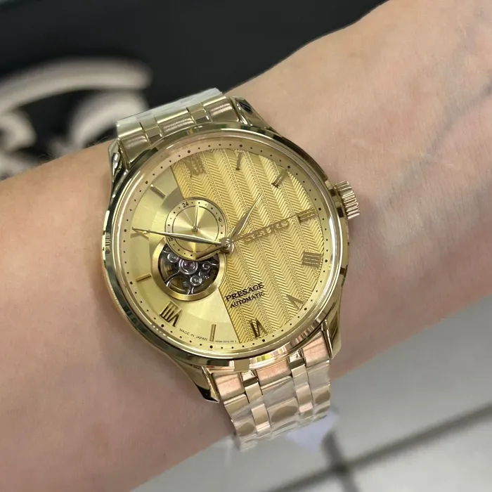 Seiko Presage Automático Zen Garden SSA468J1 Karensui ouro