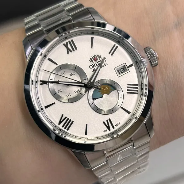 Orient Automático Special Calibers SUN AND MOON YN6SS034-S3SX  branco