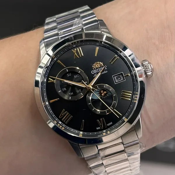 Orient Automático Special Calibers SUN AND MOON YN6SS034-P3SX  preto