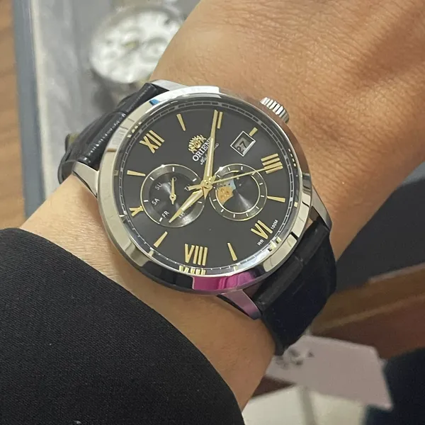 Orient Automático Special Calibers SUN AND MOON YN6SC034-P3PX preto