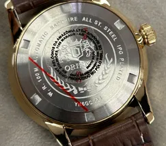 Relógio Orient Automático Sun and Moon Safira YN6GC034 Branco Dourado Couro 39mm 100m | Taniguchi Relógios - imagem 6