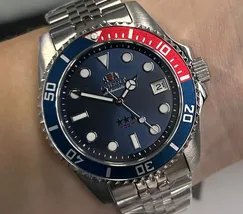 Relógio Orient 3 Estrelas Automático Submariner 39 Safira YN6SS023 Pepsi 39mm 100m | Taniguchi Relógios - imagem 1
