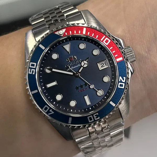 Orient 3 Estrelas Automático Sports sea Submariner 39 YN6SS023 Pepsi