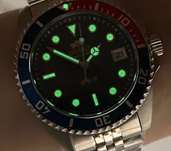 Relógio Orient 3 Estrelas Automático Submariner 39 Safira YN6SS023 Pepsi 39mm 100m | Taniguchi Relógios - imagem 6