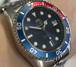 Relógio Orient 3 Estrelas Automático Submariner 39 Safira YN6SS023 Pepsi 39mm 100m | Taniguchi Relógios - imagem 3