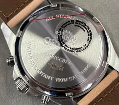 Relógio Orient Solartech Cronógrafo Sports Land MBSCC071 Cobre Couro 42mm 100m | Taniguchi Relógios - imagem 8