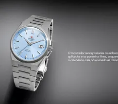 Relógio Orient Automático Safira YN6SS020B Azul Celeste PRX 38mm 100m | Taniguchi Relógios - imagem 1
