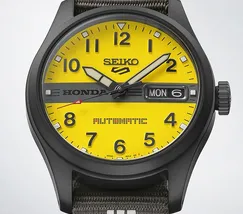 Relógio Seiko 5 Sports Honda Motocompo Limited Edition HDB010K1 Amarelo 36,4mm 100m | Taniguchi Relógios - imagem 4