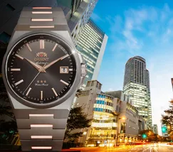 Relógio Orient 3 Estrelas Automático Safira YN6TT020B Bicolor Preto 38mm 100m | Taniguchi Relógios - imagem 1
