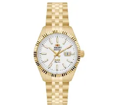 Relógio Orient 3 Estrelas Automático Feminino Safira NH5GG002 Dourado Branco 32mm 50m | Taniguchi Relógios - imagem 1