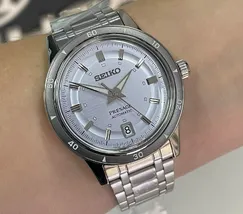 Seiko Presage Automático Clássicos SRPL73J1 Style60’s azul - imagem 1