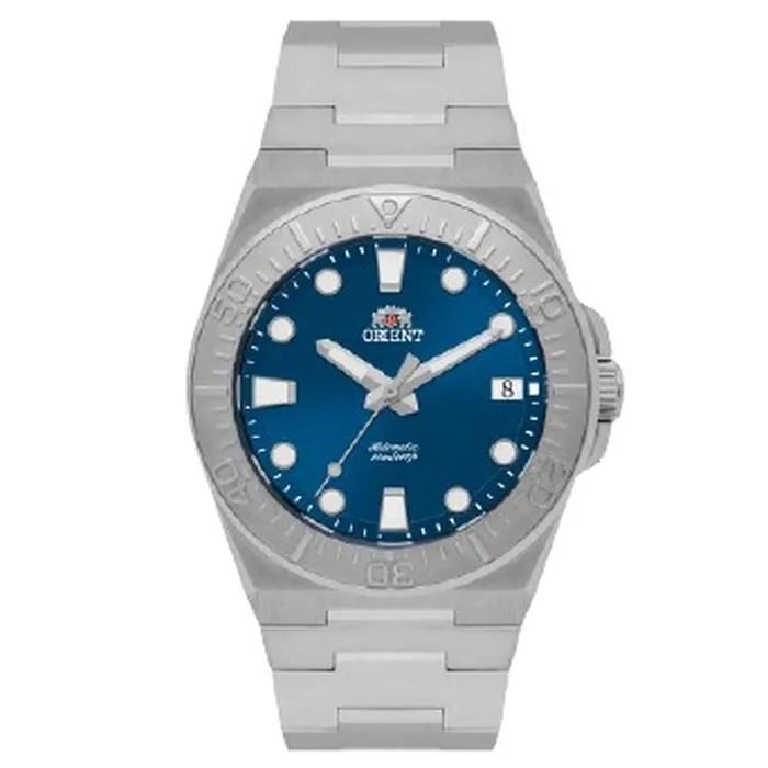 Relógio Orient 3 Estrelas Automático Safira YN6SS043 Azul 38mm 200m | Taniguchi Relógios