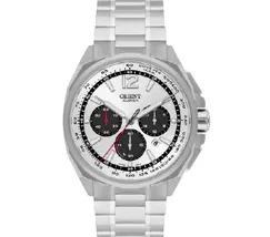 Relógio Orient Solartech Cronógrafo Elite Land Safira MBSSC319 Branco 40mm 100m | Taniguchi Relógios - imagem 1