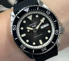 Relógio Seiko 5 Sports Automático SRPD73K2 Preto 42,5mm 100m | Taniguchi Relógios - imagem 1