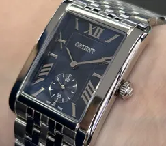 Relógio Orient Eternal Tank Safira GBSS0004-D3SX Azul 29mm 30m | Taniguchi Relógios - imagem 4
