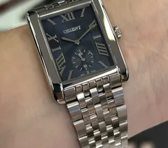 Relógio Orient Eternal Tank Safira GBSS0004-D3SX Azul 29mm 30m | Taniguchi Relógios - imagem 5