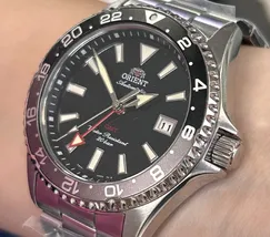 Relógio Orient Mako GMT Safira RA-BC0001B30B Preto 42,8mm 200m | Taniguchi Relógios - imagem 5