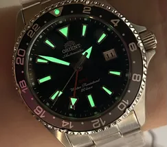 Relógio Orient Mako GMT Safira RA-BC0001B30B Preto 42,8mm 200m | Taniguchi Relógios - imagem 7