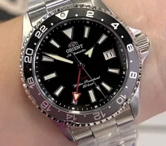 Relógio Orient Mako GMT Safira RA-BC0001B30B Preto 42,8mm 200m | Taniguchi Relógios - imagem 3