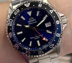Relógio Orient Mako GMT Safira RA-BC0003L30B Azul 42,8mm 200m | Taniguchi Relógios - imagem 1