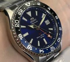 Relógio Orient Mako GMT Safira RA-BC0003L30B Azul 42,8mm 200m | Taniguchi Relógios - imagem 3