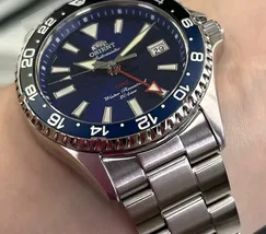 Relógio Orient Mako GMT Safira RA-BC0003L30B Azul 42,8mm 200m | Taniguchi Relógios - imagem 5