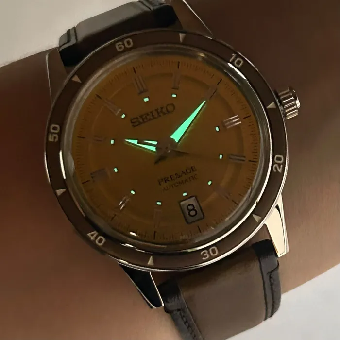 Relógio Seiko Presage Automático Style 60's SRPL75J1 Amarelo 39,5mm | Taniguchi Relógios