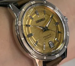 Relógio Seiko Presage Automático Style 60's SRPL75J1 Amarelo 39,5mm | Taniguchi Relógios - imagem 3