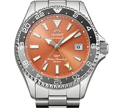 Relógio Orient Mako GMT Safira RA-BC0004Y30B Laranja 42,8mm 200m | Taniguchi Relógios - imagem 2