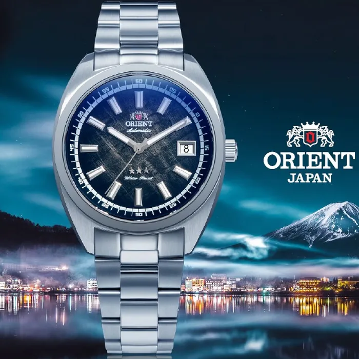 Relógio Orient 3 Estrelas Heritage Safira YN6SS004A-P1SX Preto 39mm 100m | Taniguchi Relógios