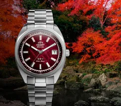 Relógio Orient 3 Estrelas Heritage Safira YN6SS004A-W1SX Vermelho 39mm 100m | Taniguchi Relógios - imagem 1