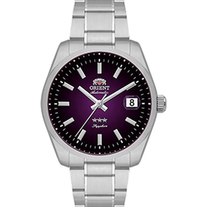 Relógio Orient 3 Estrelas Heritage Safira YN6SS041-U1SX Roxo 39mm 100m | Taniguchi Relógios