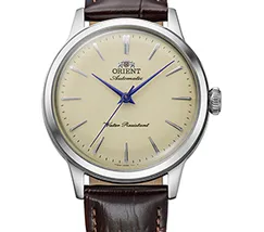Relógio Orient Bambino 36mm RA-BB0104Y30B Marfim No-Date Couro 30m | Taniguchi Relógios - imagem 1