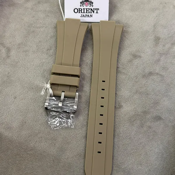 Pulseira Orient Silicone lisa PULSILSF Creme YN6SS020