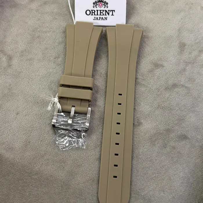 Pulseira Orient Silicone PULSILSF 20mm YN6SS020 Creme | Taniguchi Relógios