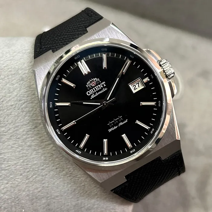 Pulseira Orient Saffiano PULSAFLA1 20mm YN6SS020 Preta | Taniguchi Relógios