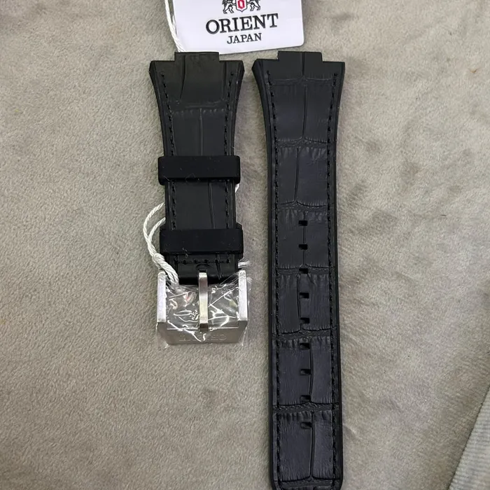Pulseira Orient Híbrida Couro Croco PULHYBLC1 YN6SS020 Preta | Taniguchi Relógios