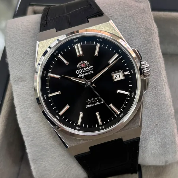 Pulseira Orient Couro Hibrida PULHYBLC1 Preta YN6SS020