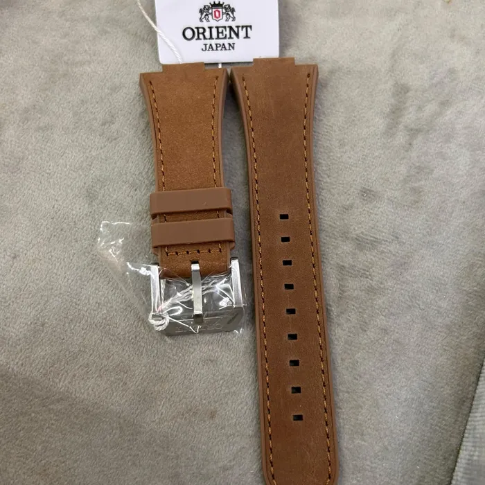 Pulseira Orient Híbrida Couro Lisa PULHYBLR2 YN6SS020 Marrom | Taniguchi Relógios