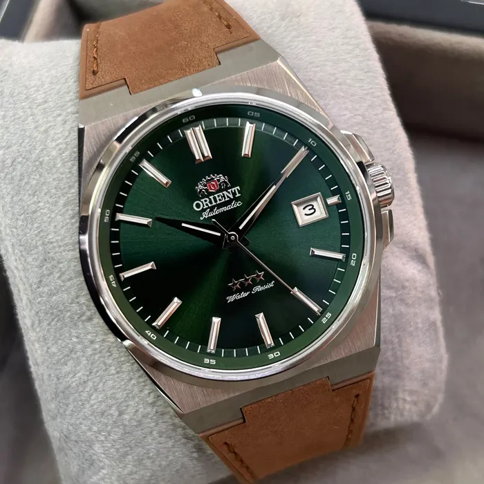 Pulseira Orient Híbrida Couro Lisa PULHYBLR2 YN6SS020 Marrom | Taniguchi Relógios
