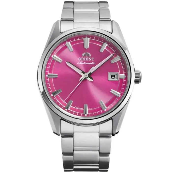 Relógio Orient Stretto Safira RA-AC0R07P30B Rosa 38,5mm 50m | Taniguchi Relógios